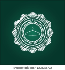 hanger icon on chalkboard