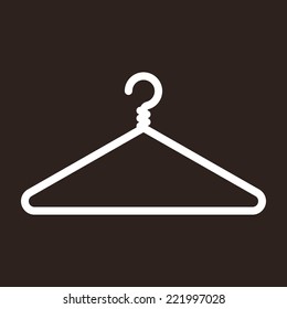 Hanger icon on dark background