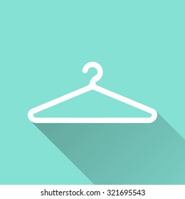 Hanger  icon on green background. Vector illustration.