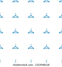 hanger icon pattern seamless white background. Editable filled hanger icon. 