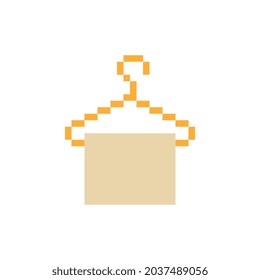 Hanger icon. Pixel art style design. 8-bit sprites. Isolated vector illustration.