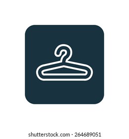 Hanger icon Rounded squares button, on white background 