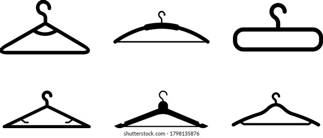 hanger icon set - vector illustration
