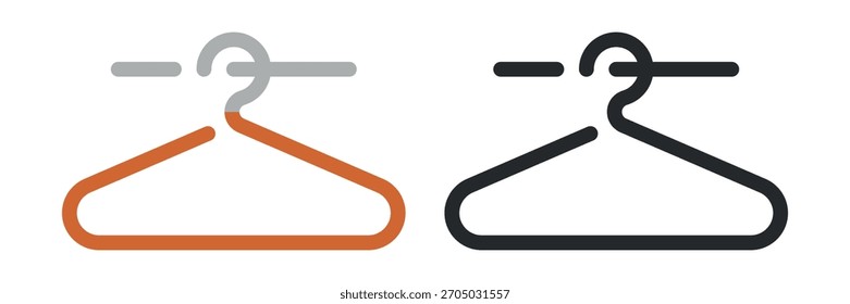 Conjunto de ícones do cabide. Ilustração vetorial.