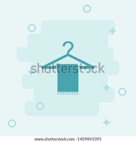 Hanger Icon. Simple icon, blue colored icon illustration. - Vector