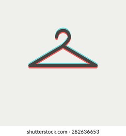 Línea delgada de icono de colgante para diseño de web y móvil, minimalista moderno y plano. Icono del vector con contorno gris oscuro y color de desplazamiento en fondo gris claro.