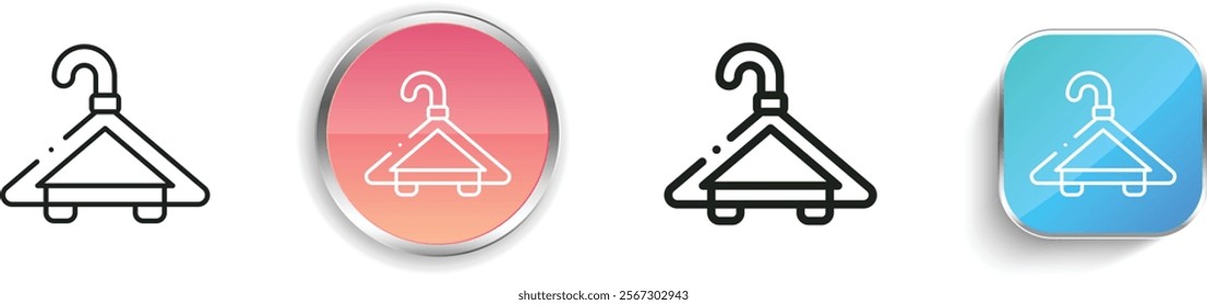 hanger icon. Thin Linear, Regular and Button Style Design Isolated On White Background