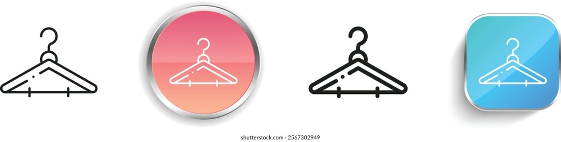 hanger icon. Thin Linear, Regular and Button Style Design Isolated On White Background