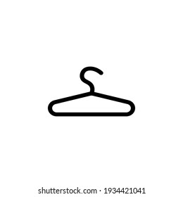 Icono de la percha. Aseo de líneas delgadas