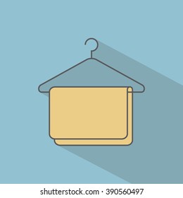 Hanger icon with towel