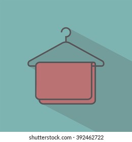 Hanger icon with towel