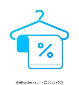 Hanger icon. hanger, towel, discount, hook, cloth, bathroom, bath, special offer, promo, sale. Vector icon illustration