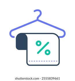 Hanger icon. hanger, towel, discount, hook, cloth, bathroom, bath, special offer, promo, sale. Vector icon illustration