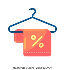 Hanger icon. hanger, towel, discount, hook, cloth, bathroom, bath, special offer, promo, sale. Vector icon illustration