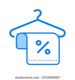 Hanger icon. hanger, towel, discount, hook, cloth, bathroom, bath, special offer, promo, sale. Vector icon illustration