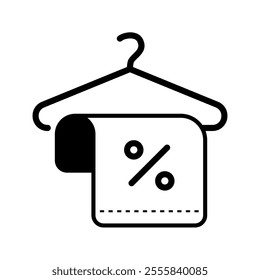 Hanger icon. hanger, towel, discount, hook, cloth, bathroom, bath, special offer, promo, sale. Vector icon illustration