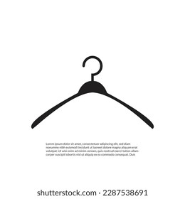Icono de la percha en un estilo plano de moda aislado en fondo gris.