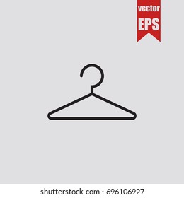 Hanger icon in trendy isolated on grey background.Vector illustration.