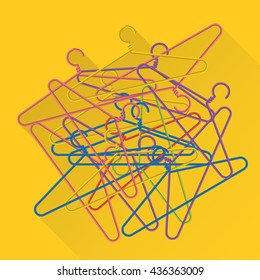 Hanger icon vector flat design.