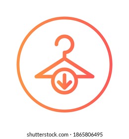 ilustración vectorial de icono de colgador. diseño de gradiente de icono de colgador.