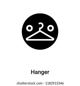 Hanger icon vector isolated on white background, logo concept of Hanger sign on transparent background, filled black symbol