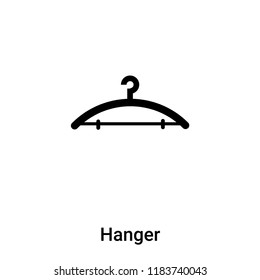 Hanger icon vector isolated on white background, logo concept of Hanger sign on transparent background, filled black symbol