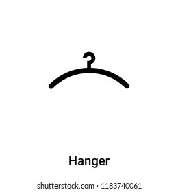 Hanger icon vector isolated on white background, logo concept of Hanger sign on transparent background, filled black symbol