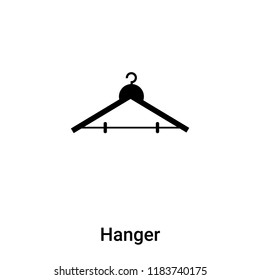 Hanger icon vector isolated on white background, logo concept of Hanger sign on transparent background, filled black symbol