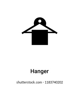 Hanger icon vector isolated on white background, logo concept of Hanger sign on transparent background, filled black symbol