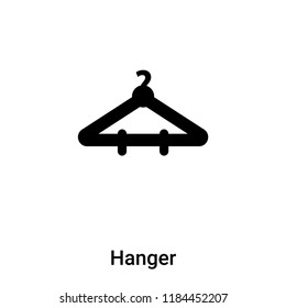 Hanger icon vector isolated on white background, logo concept of Hanger sign on transparent background, filled black symbol