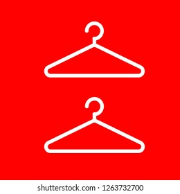 hanger icon vector red beckground