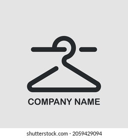 Hanger icon vector for your logo. Clothes hanger sign isolated on white background. Vector EPS10 element.