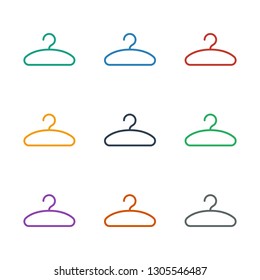 hanger icon white background. Editable outline hanger icon from office. Trendy hanger icon for web and mobile.