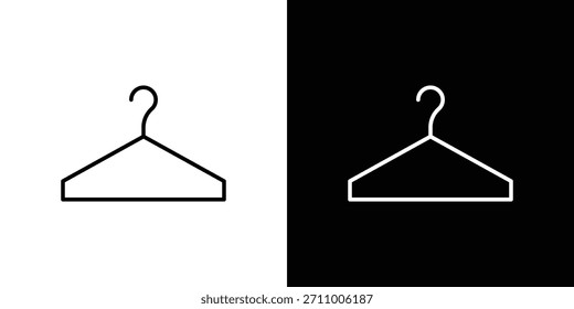 Ícones de cabide. ícones de vetor de desenho de linha