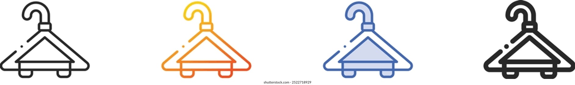 hanger icon.Thin Linear, Gradient, Blue Stroke and bold Style Design Isolated On White Background