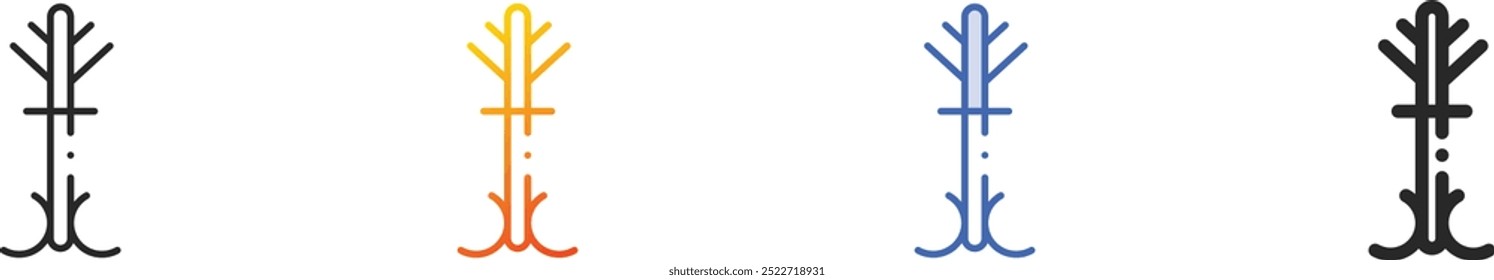 hanger icon.Thin Linear, Gradient, Blue Stroke and bold Style Design Isolated On White Background
