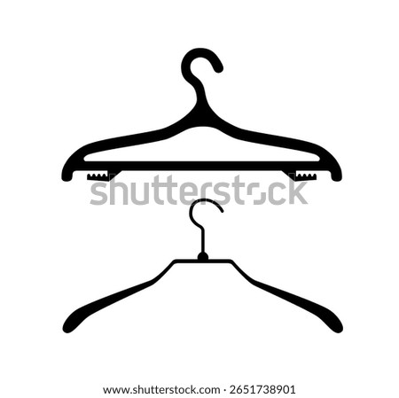 Hanger isolated black set icon