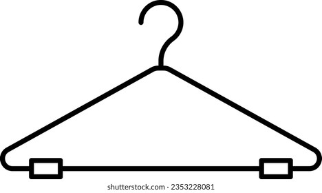 hanger, isolated, clothes, illustration, hook
