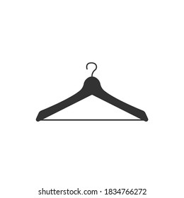 Hanger isolated icon. Clothes hanger flat icon. Vector