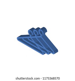 Hanger isometric left top view 3D icon