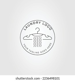 hanger for laundry or hanging clothes logo vector illustration design
