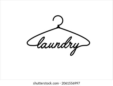 hanger laundry vector art design hand drawn