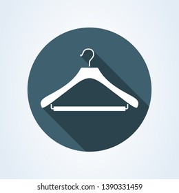 Hanger, Laundry or Wardrobe symbol. flat style Vector illustration 