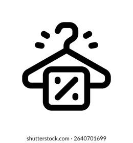 hanger line icon. Clean and minimalist vector icon for websites, mobile apps, presentations, and logos. Fully scalable and customizable for any project.
