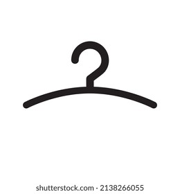 The hanger line icon. Clothes rack symbol. Cloakroom pictogram. Wardrobe sign. Editable stroke. Vector graphics