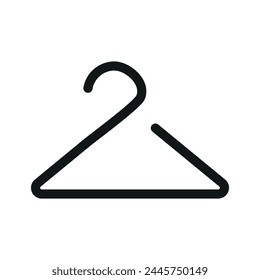 The hanger line icon. Clothes rack symbol. Cloakroom pictogram. Wardrobe sign. Vector graphics