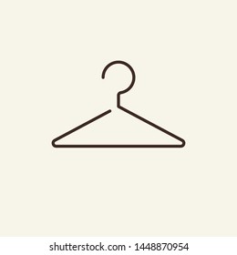 Hanger line icon. Fitting room, cloakroom, changing room. Laundry concept. Vector illustration can be used for topics like service, shopping, clothing