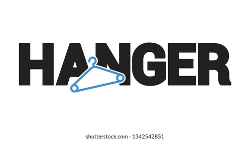 Hanger logo design. Vector illustration