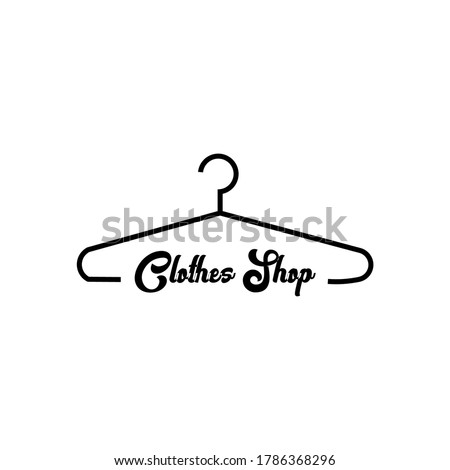Hanger Logo Icon for Clothes Shop and Thrift Shop.
