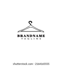 patrón de diseño de icono del logotipo del colgador imagen vectorial aislada negra moderna